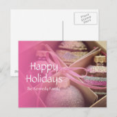 Cartes Pour Fêtes Annuelles Ornements en pastel de Noël (Devant / Derrière)