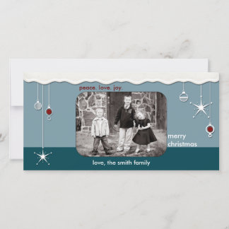 Cartes Pour Fêtes Annuelles Ornements et voeux de Noël neige