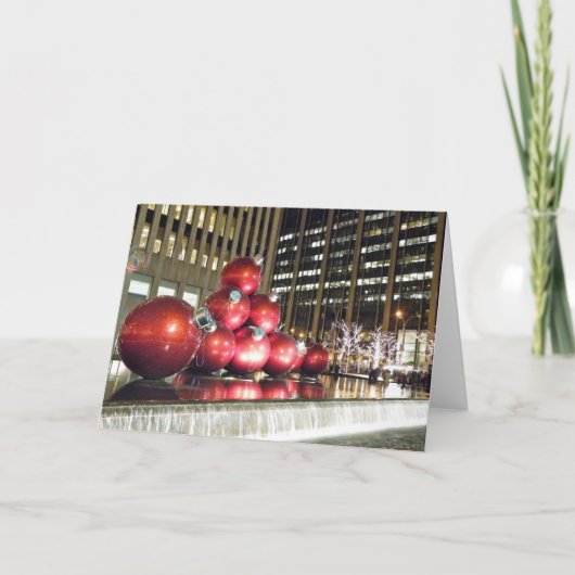 Cartes Pour Fêtes Annuelles Ornements géants NYC (Devant)