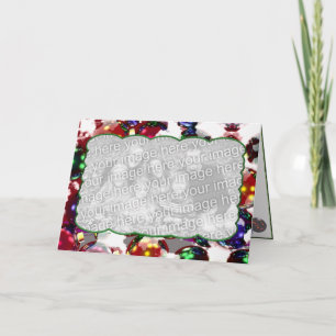 Cartes Pour Fêtes Annuelles Ornements givrés (cadre photo)