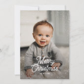 Cartes Pour Fêtes Annuelles Ornements Photo Neige Noël (Devant)