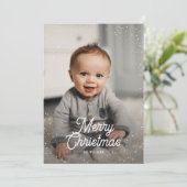 Cartes Pour Fêtes Annuelles Ornements Photo Neige Noël (Debout devant)