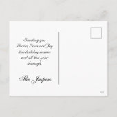 Cartes Pour Fêtes Annuelles Ornements, Script or & Photo encadrée - Argent (Dos)