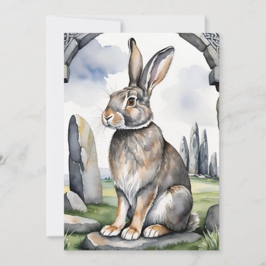 Cartes Pour Fêtes Annuelles Ostara Bunny Spring Equinox Eostre Wicca (Devant)
