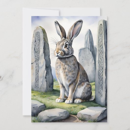 Cartes Pour Fêtes Annuelles Ostara Bunny Spring Equinox Eostre Wicca (Devant)
