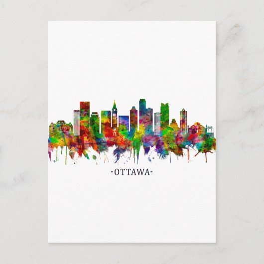 Cartes Pour Fêtes Annuelles Ottawa Canada Skyline (Devant)