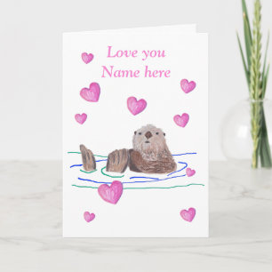 Cartes Pour Fêtes Annuelles Otter Valentine
