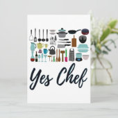 Cartes Pour Fêtes Annuelles Oui Chef Noël Recette de Noël (Debout devant)