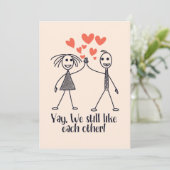 Cartes Pour Fêtes Annuelles Oui, Nous Nous Apprécions Toujours (Debout devant)