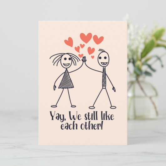 Cartes Pour Fêtes Annuelles Oui, Nous Nous Apprécions Toujours (Debout devant)