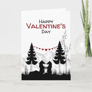 Cartes Pour Fêtes Annuelles Ours avec du charme de montagne dans la