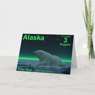 Cartes Pour Fêtes Annuelles Ours blanc de bord de glace