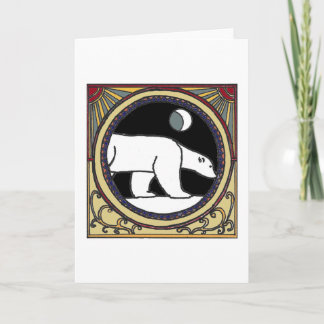 Cartes Pour Fêtes Annuelles Ours blanc de Nouveau