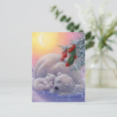 Cartes Pour Fêtes Annuelles Ours blancs de Noël dormant (Debout devant)