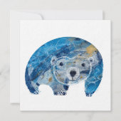 Cartes Pour Fêtes Annuelles Ours bleu polaire (Devant)