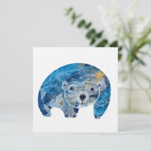 Cartes Pour Fêtes Annuelles Ours bleu polaire