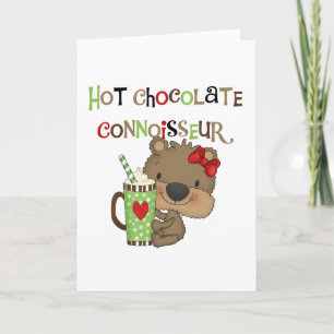 Cartes Pour Fêtes Annuelles Ours chaud de fille de ChocolateConoisseur