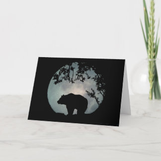 Cartes Pour Fêtes Annuelles Ours dans les Bonnes Fêtes de Pleine lune