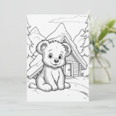 Cartes Pour Fêtes Annuelles Ours de Noël festif ajouter le message (Debout devant)