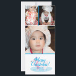 Cartes Pour Fêtes Annuelles Ours de Noël Merry Christmas Flocons Bébé Collage<br><div class="desc">Cartes photo avec photo et ours polaire et flocons de neige</div>