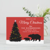 Cartes Pour Fêtes Annuelles Ours de Noël modernes (Debout devant)