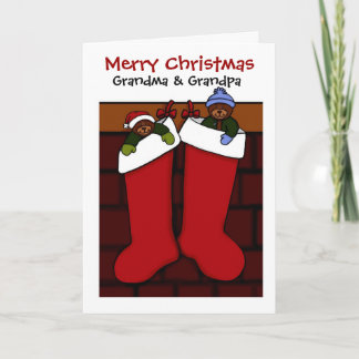 Cartes Pour Fêtes Annuelles Ours de Noël pour grand-mère et grand-père
