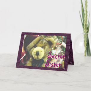Cartes Pour Fêtes Annuelles Ours de Noël victorien - personnaliser