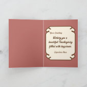 Cartes Pour Fêtes Annuelles Ours de nounours de pèlerin (Intérieur)