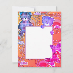 Cartes Pour Fêtes Annuelles ours en peluche, bébé