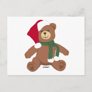 Cartes Pour Fêtes Annuelles Ours en peluche de Noël