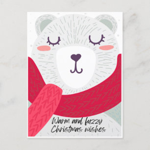Cartes Pour Fêtes Annuelles Ours mignon Avec Message De L'Enfant