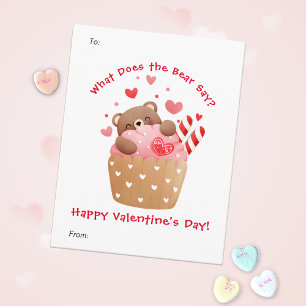 Cartes Pour Fêtes Annuelles Ours mignon dans un cupcake personnalisé pour la S