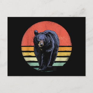 Cartes Pour Fêtes Annuelles Ours noir Vintage