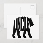 Cartes Pour Fêtes Annuelles Ours Oncle (Devant / Derrière)