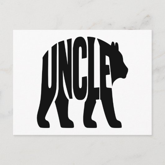 Cartes Pour Fêtes Annuelles Ours Oncle (Devant)