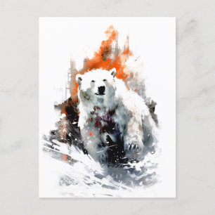 Cartes Pour Fêtes Annuelles Ours polaire Animal sauvage américain