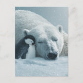 Cartes Pour Fêtes Annuelles Ours polaire et Noël Penguin (Devant)