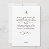 Cartes Pour Fêtes Annuelles Ours polaire et Père Noël voeux Noël (Dos)