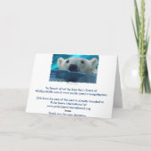 CARTES POUR FÊTES ANNUELLES OURS POLAIRE NAGEUR (Dos)