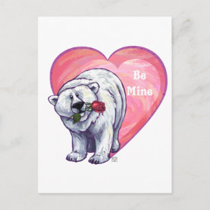 Cartes Pour Fêtes Annuelles Ours polaire Saint Valentin