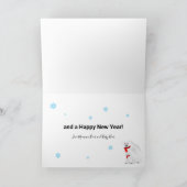 Cartes Pour Fêtes Annuelles Ours polaires avec Casquettes et écussons en hiver (Intérieur)