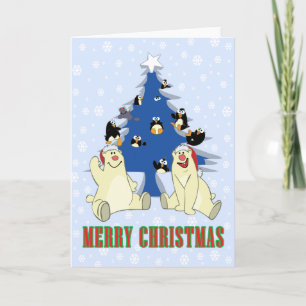 Cartes Pour Fêtes Annuelles Ours polaires de Noël