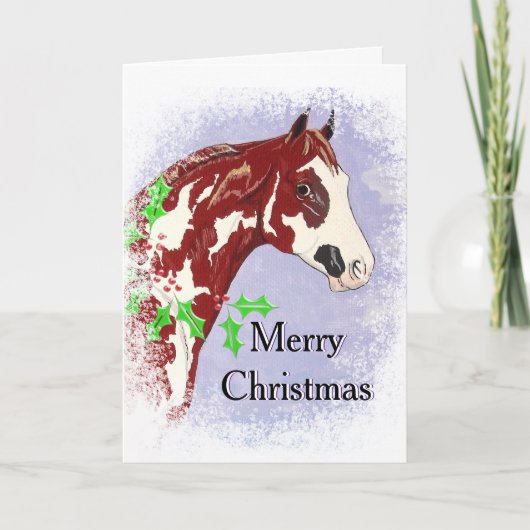 Cartes Pour Fêtes Annuelles Overo Paint Horse (Devant)
