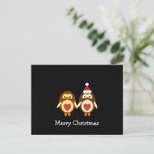 Cartes Pour Fêtes Annuelles Owl Love Joyeux Noël (Debout devant)