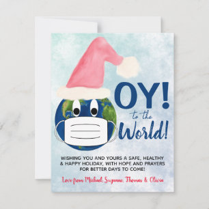 Cartes Pour Fêtes Annuelles OY au Monde! Drôle de Noël de Hanukka sous pandémi