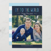 Cartes Pour Fêtes Annuelles Oy to the World (Devant / Derrière)