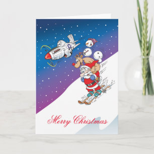 Cartes Pour Fêtes Annuelles P-51 mustang, Merry Christmas card, editable text