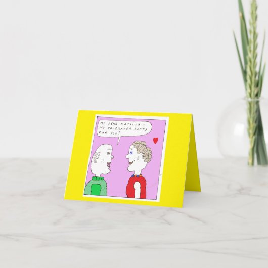 Cartes Pour Fêtes Annuelles Pacemaker Heart Operation Cartoon Brthday Card (Devant)