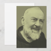 Cartes Pour Fêtes Annuelles Padre Pio de Pietrelcina (Devant / Derrière)