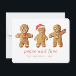 Cartes Pour Fêtes Annuelles Pain d'épice mûre moderne Homme<br><div class="desc">Design est composé d'aquarelle gingerpain homme

Disponible ici :
http://www.zazzle.com/store/selectpartysupplies</div>